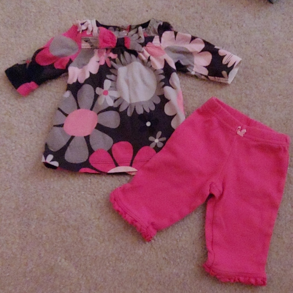 NB Just One You girls long sleeve shirt and pants.